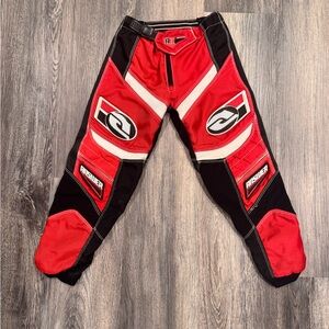 Answer Racing pants red white and black in color AR Syncron Youth size 22